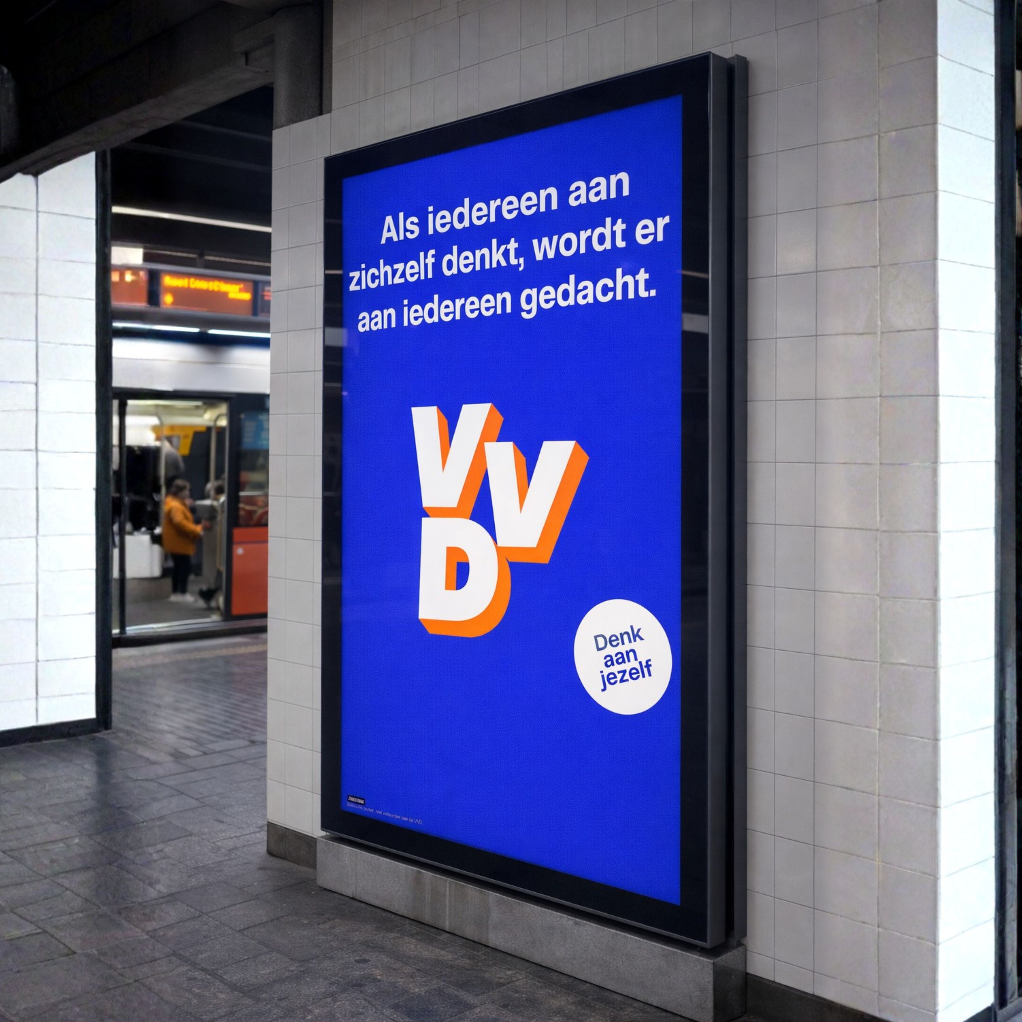 Poster VVD - Denk aan jezelf