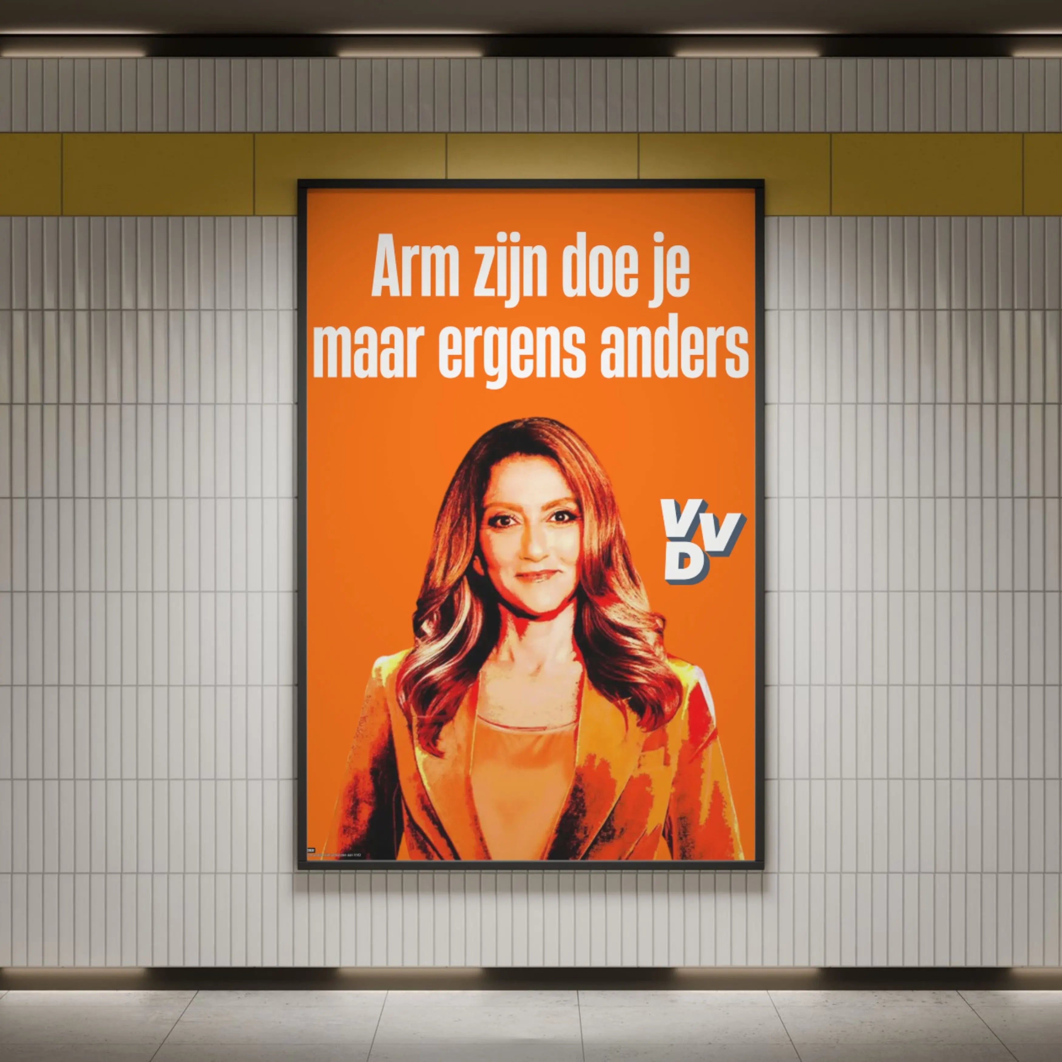 Poster VVD - Arm zijn